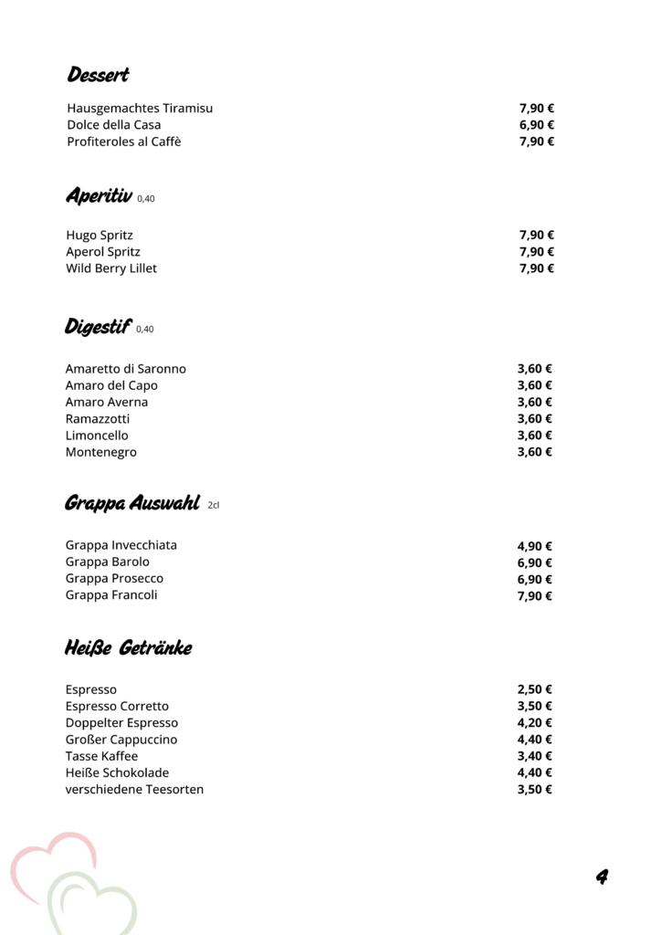 Due_Cuori_Die_Speisekarte Aperitif Digestif Grappe Dessert_4